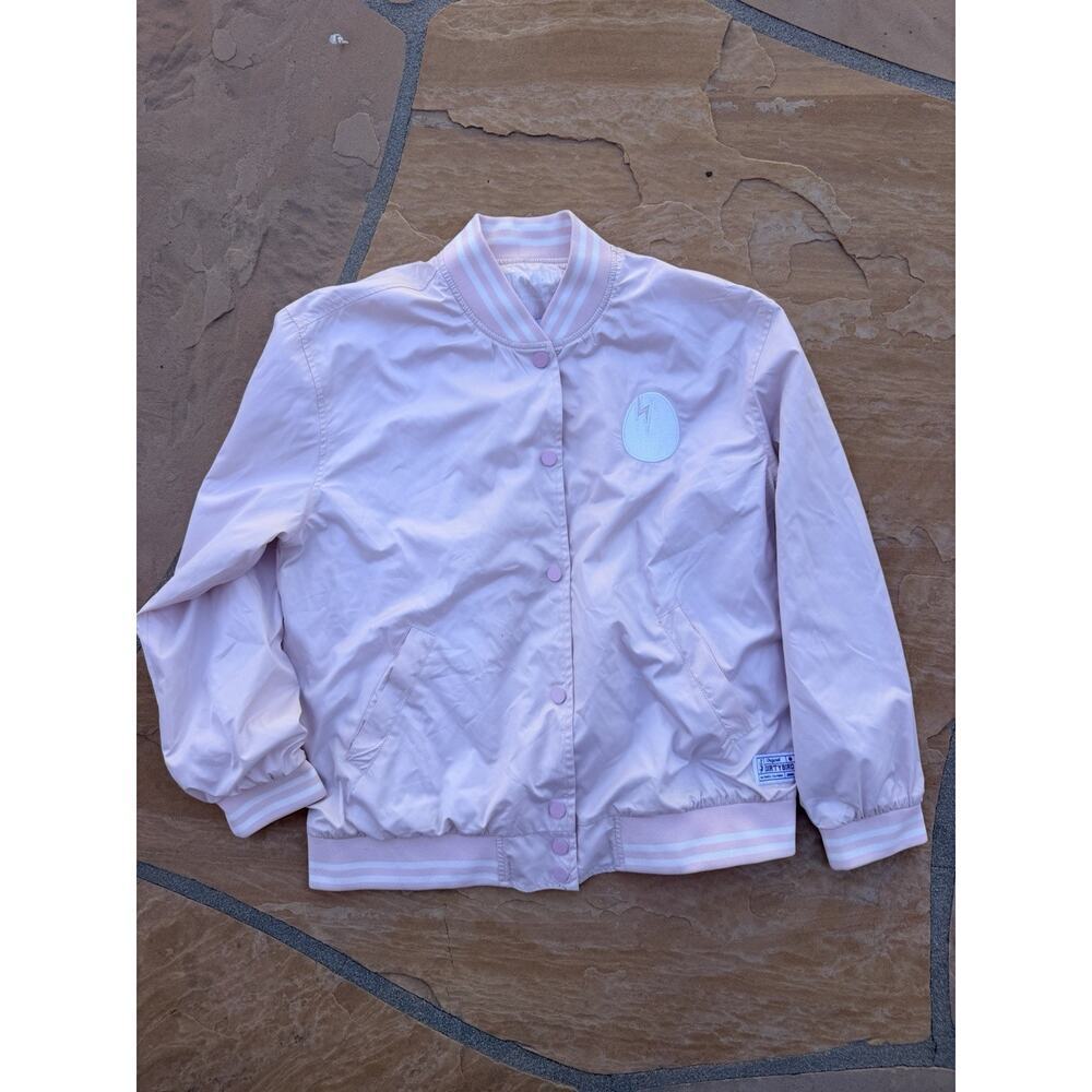 Dirtybird Light Pink Bomber Jacket Womens Small